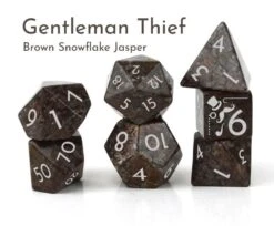 Level Up Dice Gentleman Thief Brown Jasper 7c Dice Set