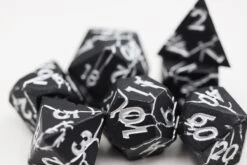 Foam Brain 7ct Metal Polyhedral Dice Set - Black Quarry
