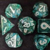 Metallic Dice Games Elixir Dice Liquid Core 7ct Polyhedral Dice Set - Blue/Silver