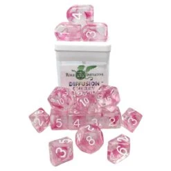 Role4Initiative 15ct Polyhedral Dice Set Diffusion Cherry Blossom