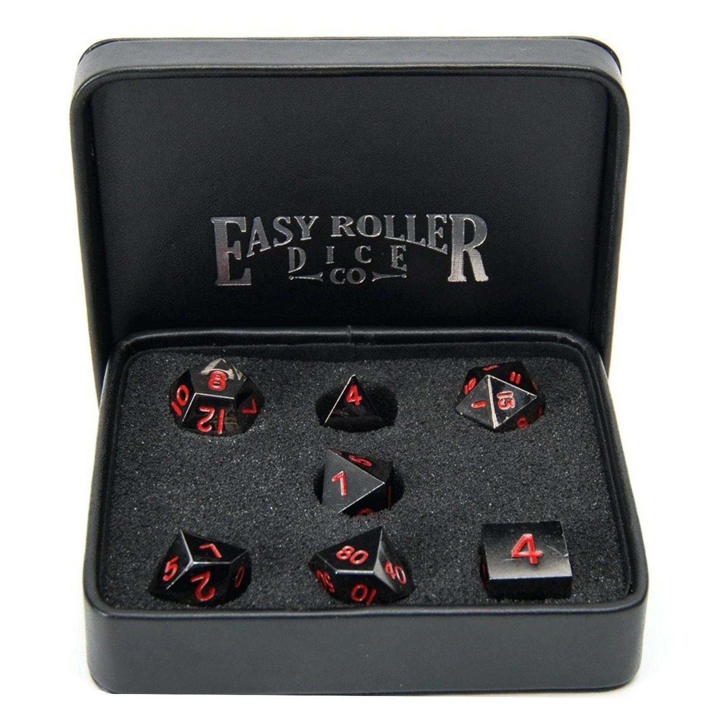 Other Easy Roller Metal Gunmetal Red 7ct Polyhedral Set 3 Other Easy Roller Metal Gunmetal Red 7ct Polyhedral Set