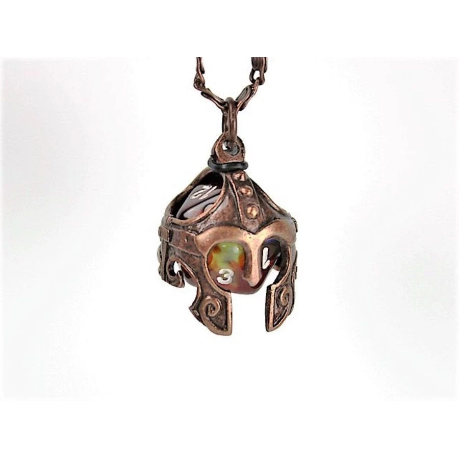 Other Dice Holder Jewelry Helmet D20 Pendant In Old Copper 3 Other Dice Holder Jewelry Helmet D20 Pendant In Old Copper