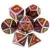 Other Burnt Opal With Ruby 7ct Metal Polyhedral Dice Set -Game Haven ezgif 5 3700bfd3954e
